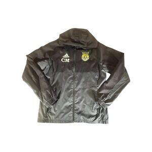Adidas Windbreaker Jacket Adult Medium Black Continental Football Club Vented